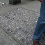 "Skylights" in the sidewalk light up the underground