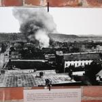 A photo of the start of the great fire of Seattle in 1889