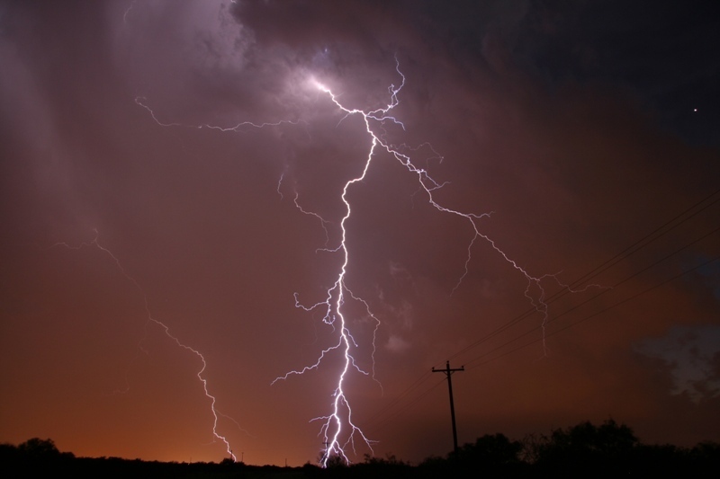 Another cell developed right over Laredo, Tx when we were only a few miles away and we were lucky to get some awesome lightning.