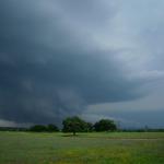 Tornado warned supercell with wall cloud near Llano, Tx.