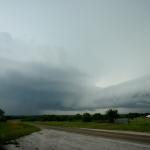 Large drops of anvil rain were falling on us here - we were lucky it didn't hail.