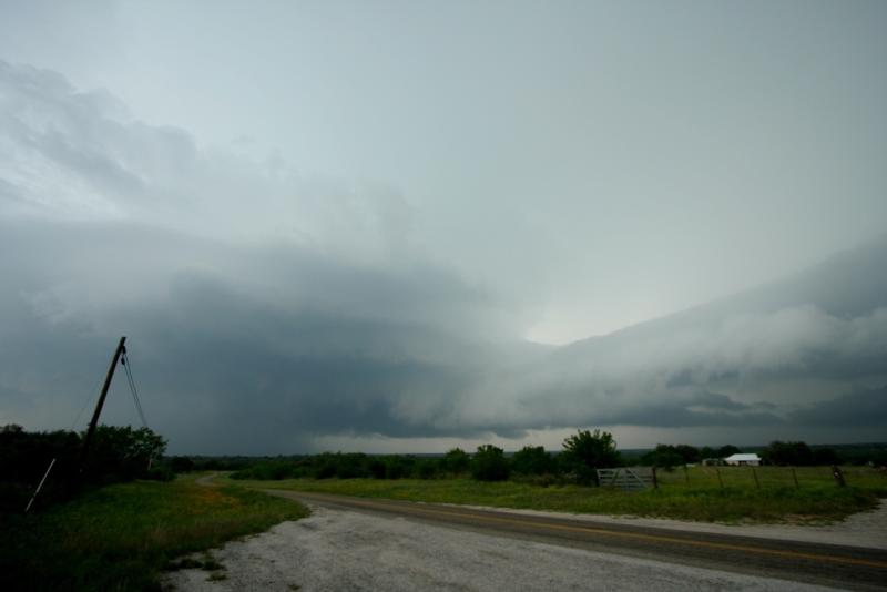 Large drops of anvil rain were falling on us here - we were lucky it didn't hail.