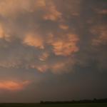 Mammatus at sunset near Pratt, Ks.