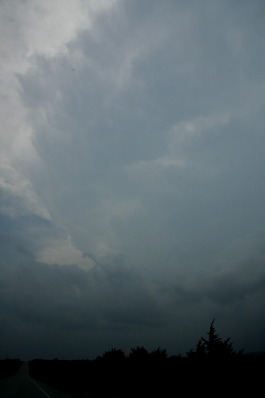 Storms exploded to our SW near Seiling, Oklahoma.