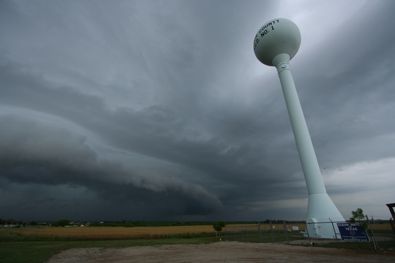 The leaning tower of water.  Taken at 10mm.  Shows the lens distortion nicely.  Near Holliday just S of Wichita Falls, Tx.