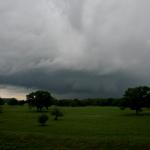Back on the Texas side of the river, we watched this cell develop an interesting lowering.  