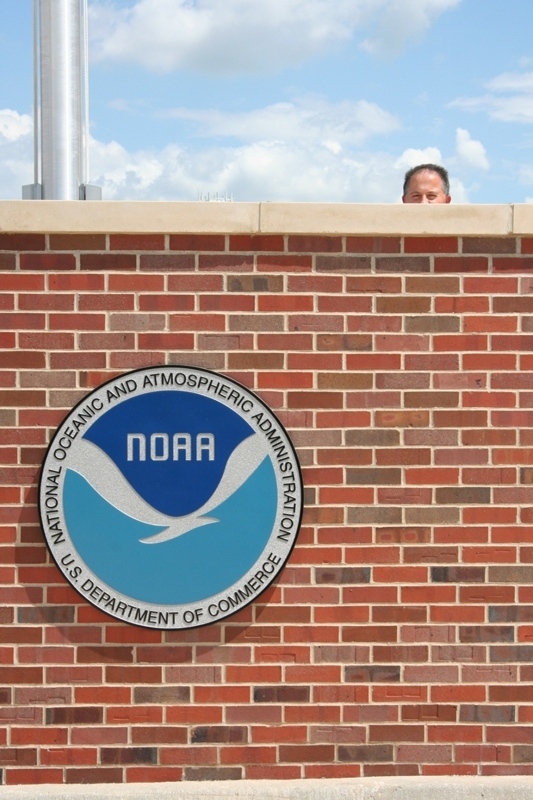 Jimmy Deguara standing tall and proud on the dias at the National Weather Centre, Norman, Oklahoma.