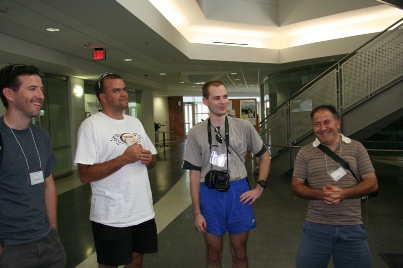 Brad, Chris, Esa and Jimmy inside the Natinoal Weather Centre.  Norman, Oklahoma.