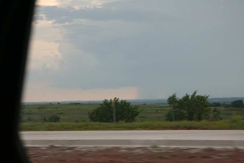 Pulse storm which had explosive updrafts.  Looking WSW from near Guthrie, Ok.