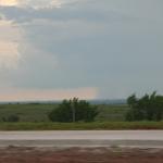 Pulse storm which had explosive updrafts.  Looking WSW from near Guthrie, Ok.