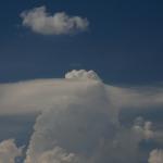 Pileus and the TCu punching through it - Grand Island, NE.