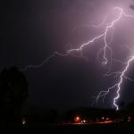 CG hitting just behind Kilkivan.  Note the branch off to the left and the green glow (bottom left).