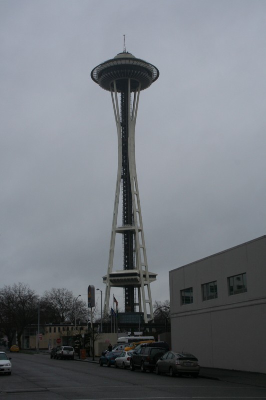 The Space Needle in Seattle, Washington...bit of a gloomy day