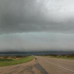 Panoramic view of the gust front. Andrews, Texas.