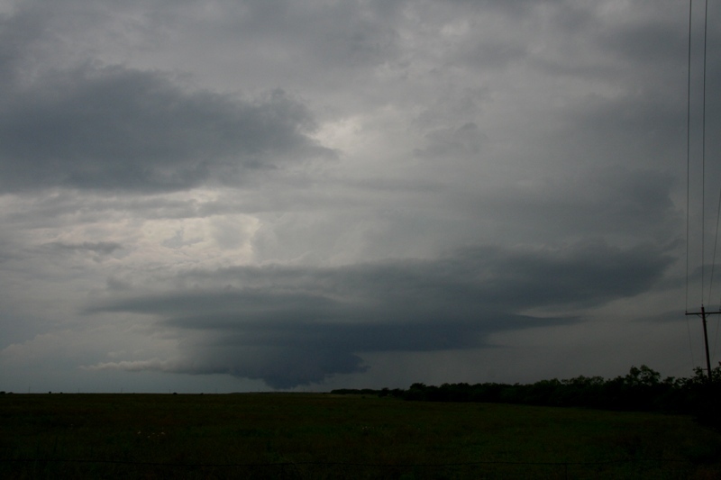 Sculpted tornado warned supercell with a low wall cloud near Throckmorton, Tx.  We were looking west from near Woodson, Tx.