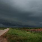 There wasn't much in this cell but it had enough to produce this guster.  S of Wichita Falls.