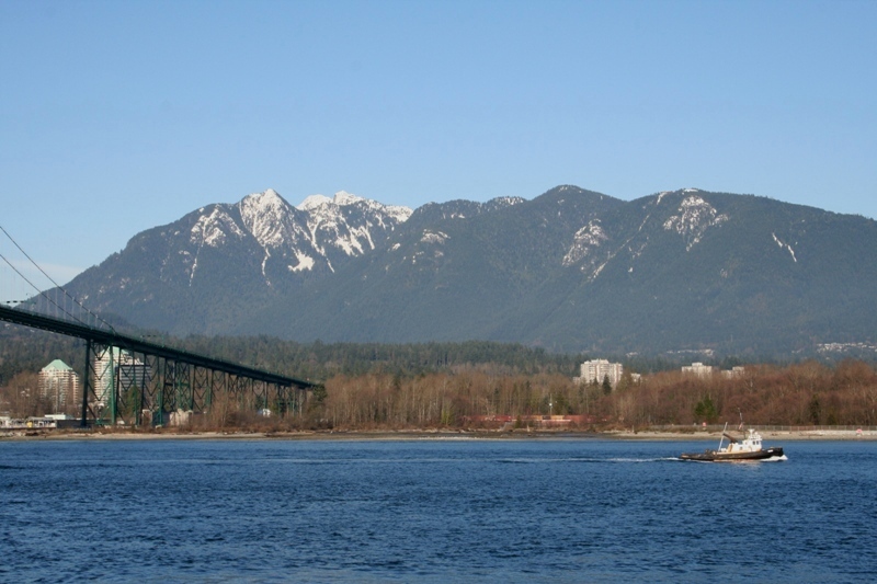 View looking north from Stanley Park